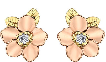 Alberta Wild Rose Diamond Earrings