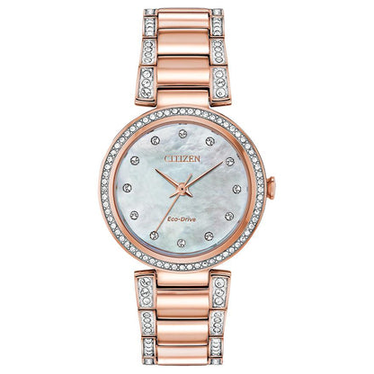 Citizen Eco Drive Rose Gold Tone Silhouette Watch