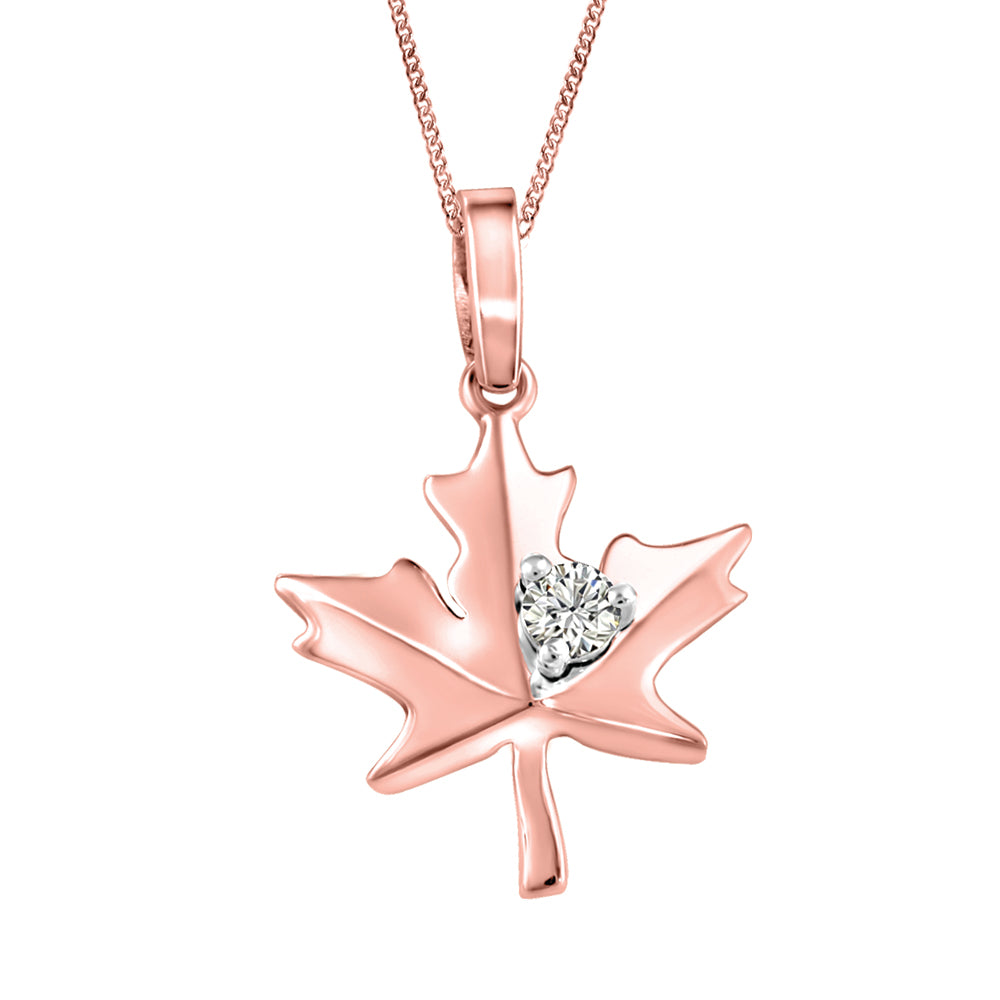 10K Gold Diamond Maple Leaf Necklace – Legacy Jewellers