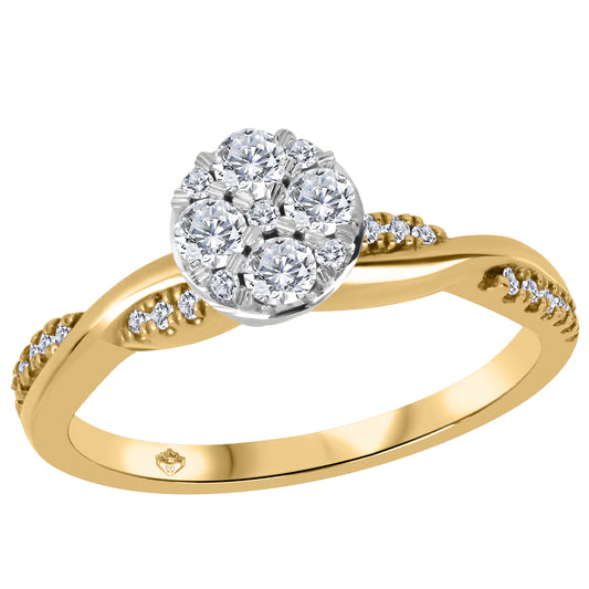 14K Yellow Gold Engagement Ring