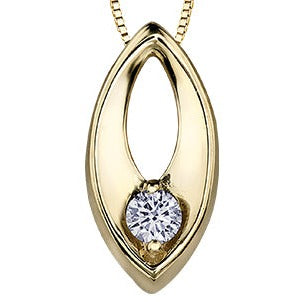 10K Yellow Gold Diamond Necklace