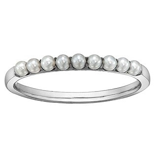 White Gold and Pearl Chi Chi Ring
