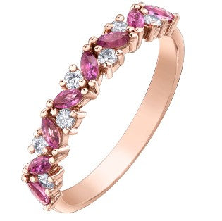 Pink Tourmaline Diamond Chi Chi Ring