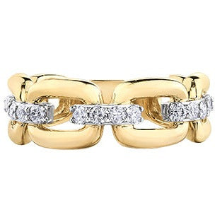 10K Yellow Gold Link Ring