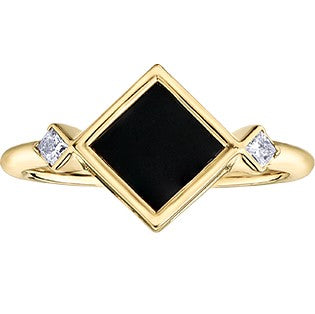 10K Yellow Gold Onyx Ring