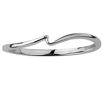 10K White Gold Wave Ring