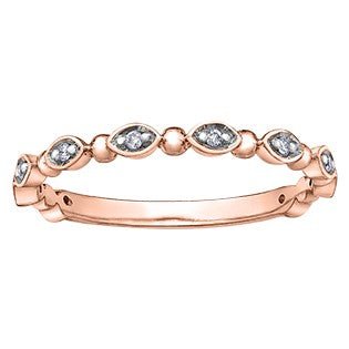 10K Rose Gold Diamond Chi Chi Ring