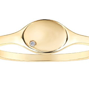 10K Yellow Gold Oval Signet Ring