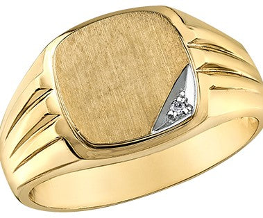 10K Yellow Gold Signet Ring