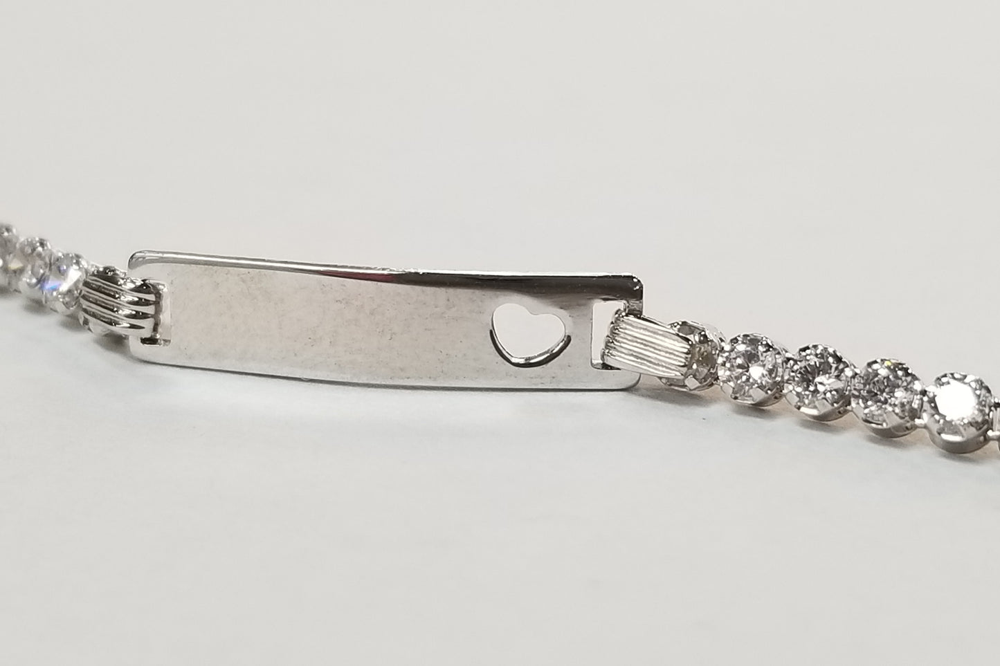 Sterling Silver Baby Bracelet with Cubic Zircon